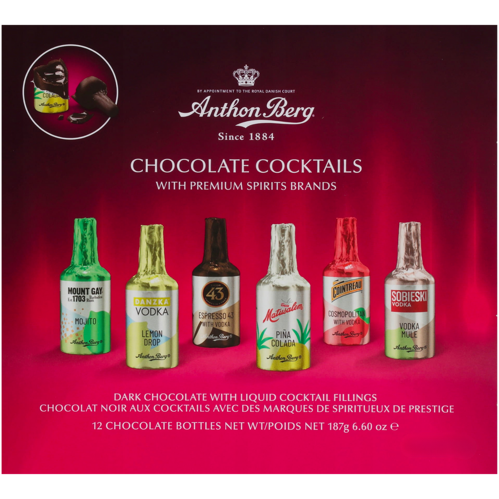 Anthon Berg Chocolate Cocktail Liqueurs Gift Box 6 varieties 187g Chocolate Emporium