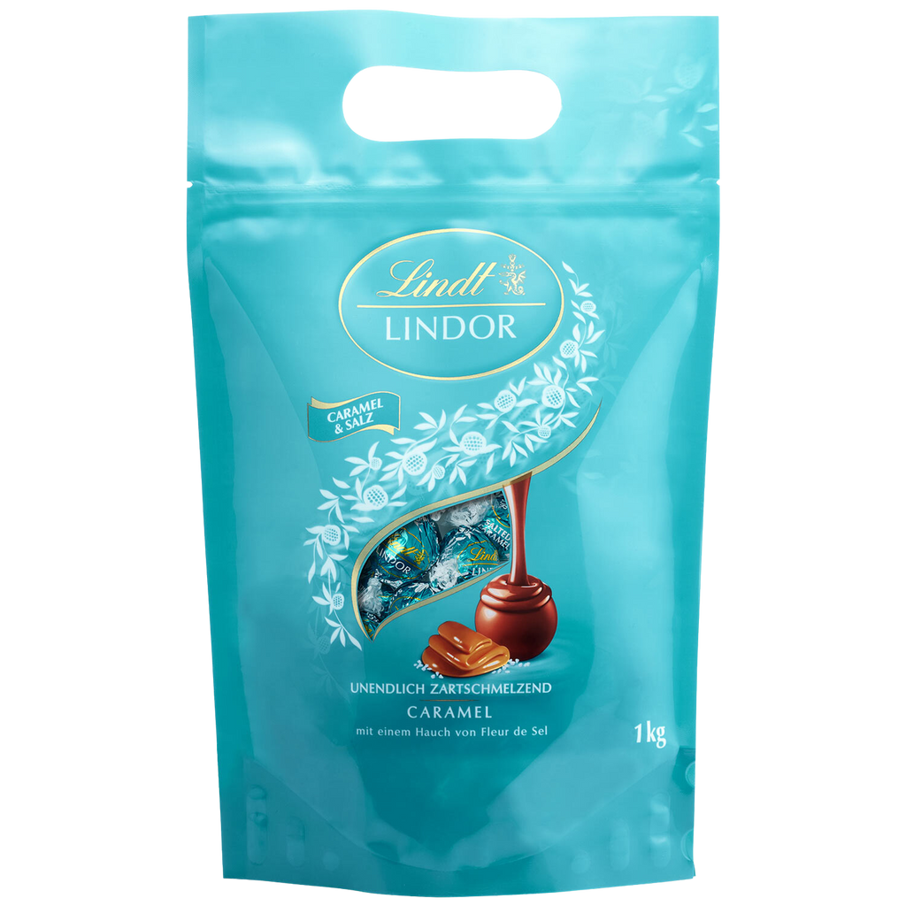 Salted Caramel Milk Chocolate Lindt Lindor 1kg Bag Approx 80 Chocola Chocolate Emporium 2575