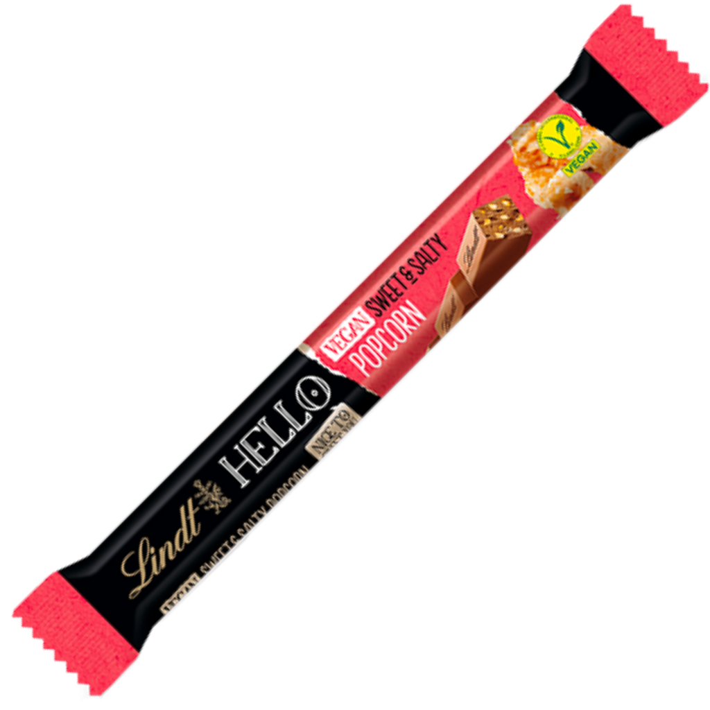 Lindt Hello VEGAN Sweet & Salty Popcorn Milk Choc Stick (35g