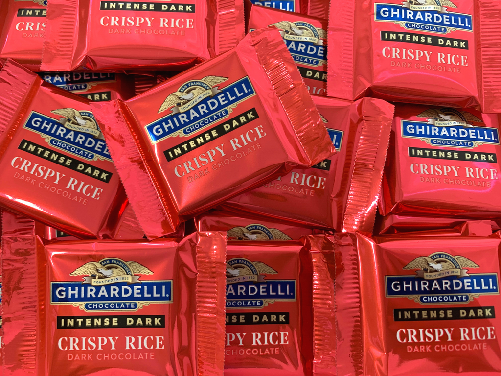 Ghirardelli Intense Dark Chocolate Crispy Rice Squares Case Pack (540 ct)