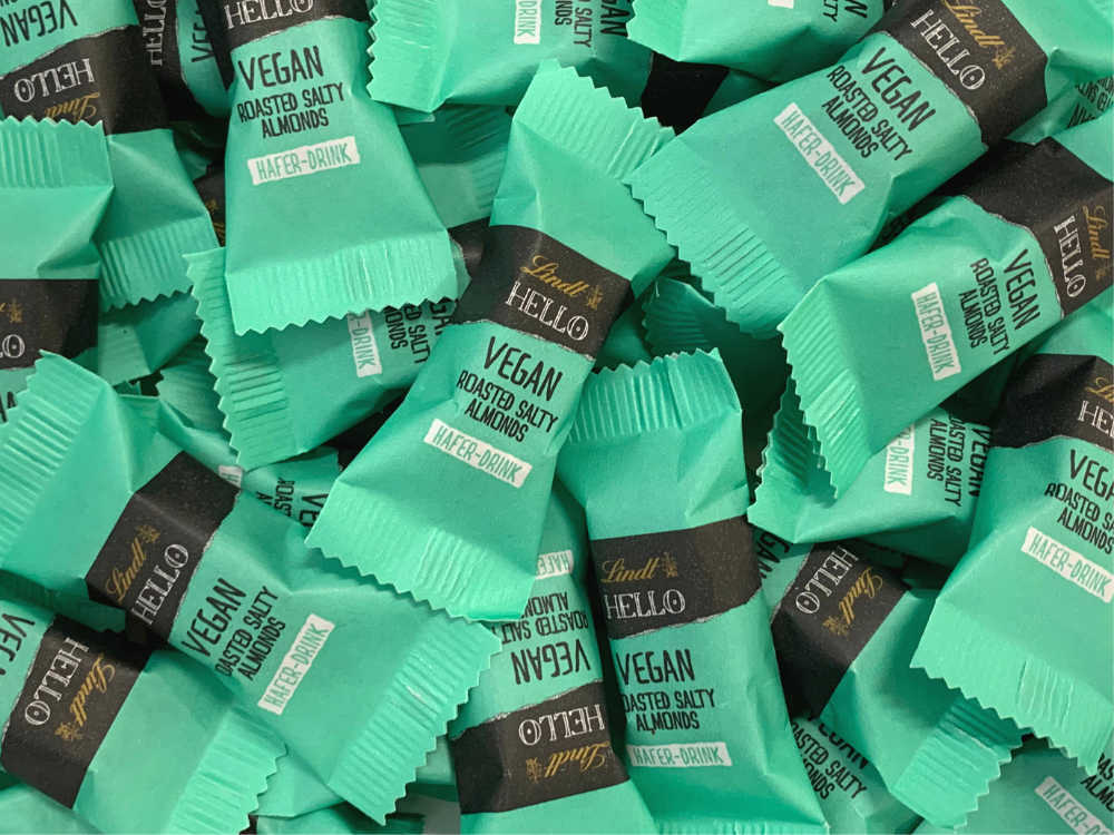 Lindt Hello Mini Vegan Roasted Salty Almond Milk Chocolates Chocolate