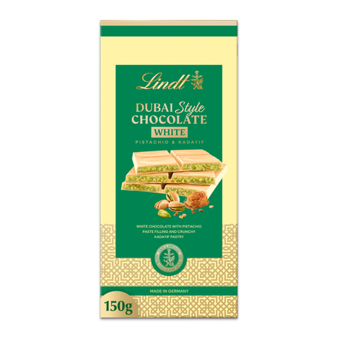 Lindt | Dubai WHITE Chocolate Pistachio & Pastry | 150g Bar