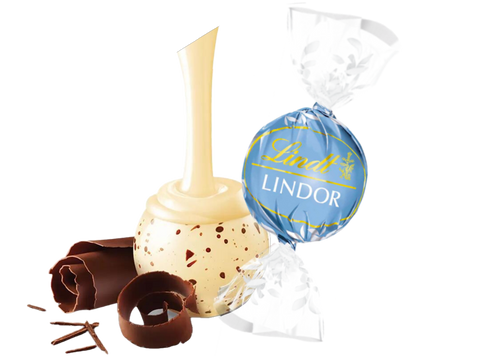 HEAT DAMAGED | Lindt Lindor | Stracciatella White Chocolate