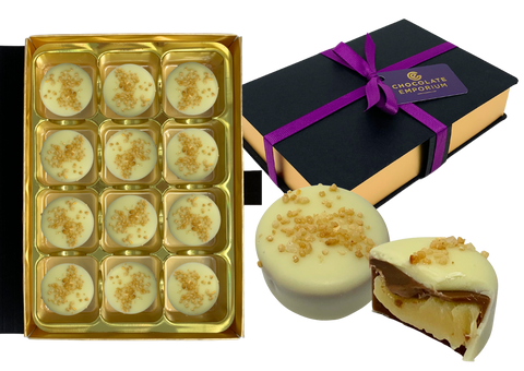 Crème Brûlée White Chocolate Truffle Gift Box