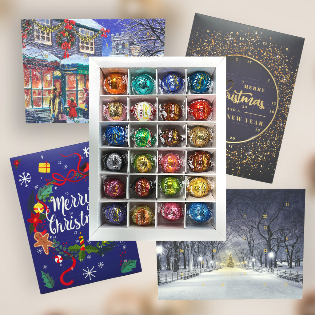 Lindt Lindor Handmade Christmas Advent Calendars-24 different truffles ...