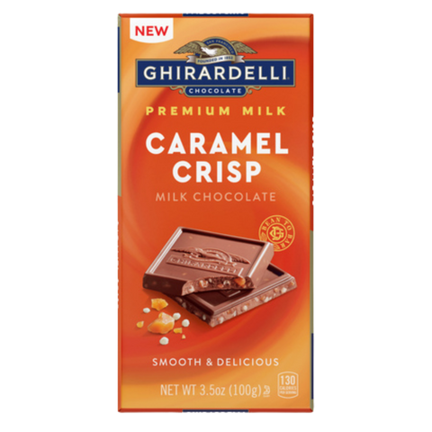 Ghirardelli | Premium Caramel Crisp Milk Chocolate Bar | 100g
