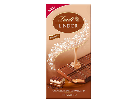 Lindt Lindor | Tiramisu Milk Chocolate | 100g Bar | BB End April 26
