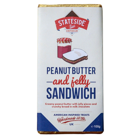 Stateside | Peanut Butter & Jelly Sandwich Milk Chocolate Bar | 90g
