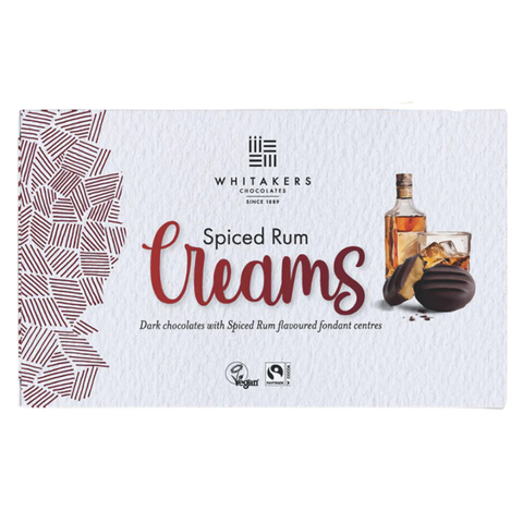 Whitakers | Spiced Rum Dark Chocolate Creams | 150g Box
