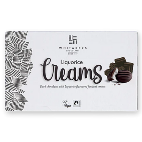Whitakers | Liquorice Dark Chocolate Creams | 150g Box
