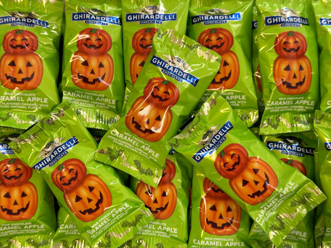 Ghirardelli Apple Caramel Milk Chocolate Jack O Lantern