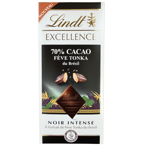 Lindt Excellence | 70% Dark & Brazilian Tonka Bean | 100g Bar