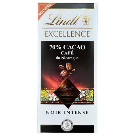 Lindt Excellence | 70% Dark & Nicaraguan Coffee | 100g Bar