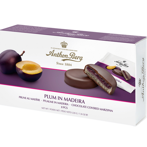 Anthon Berg Plum in Madeira Chocolate Marzipan (220g)
