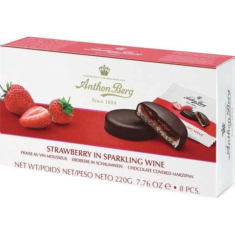 Anthon Berg Strawberry in Sparkling Wine Chocolate Marzipan (220g)