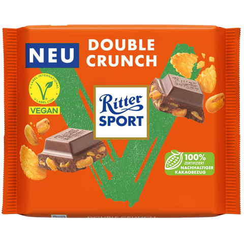 Ritter Sport | Vegan Double Crunch Bar | 100g | BB 11.1.26