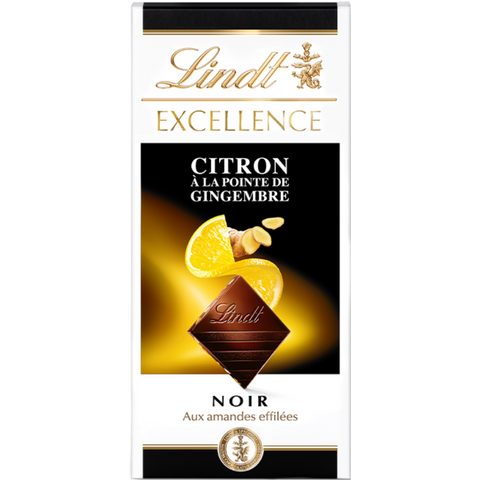 Lindt Excellence Dark Lemon & Ginger | 100g Bar