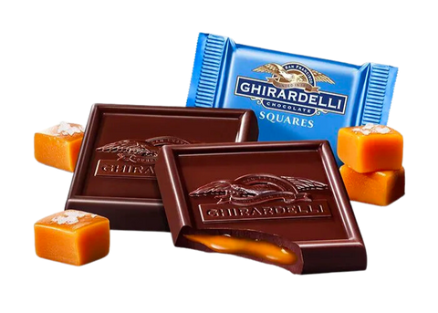 Damaged Dark Salted Caramel Ghirardelli Squares (10)