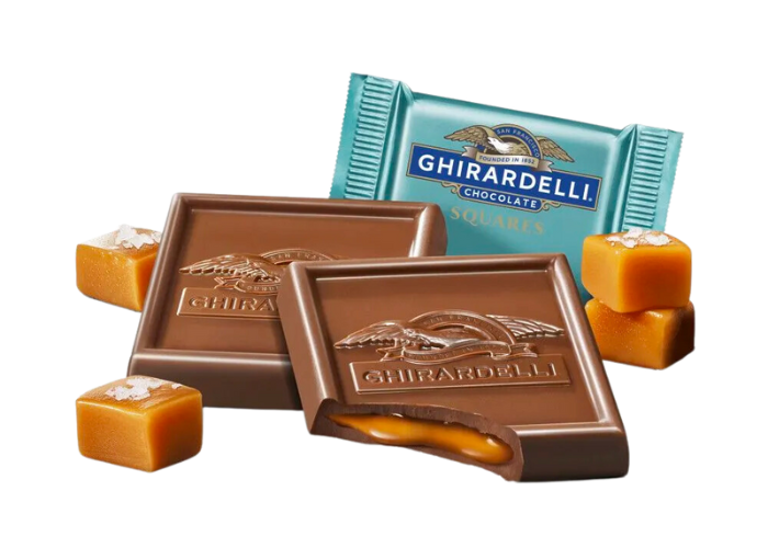 Ghirardelli Salted Caramel Milk Chocolate Squares Chocolate Emporium