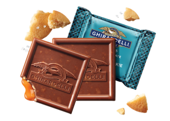 NEW | Ghirardelli Salted Caramel Cookie Milk Chocolate Squares