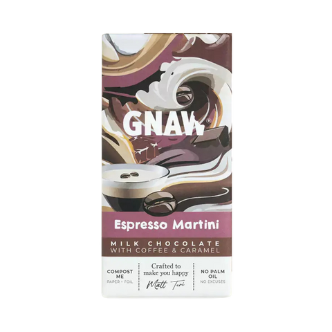 Gnaw | Espresso Martini Milk Chocolate Bar | 80g