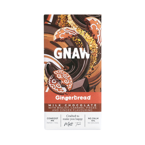 Gnaw | Gingerbread Milk Chocolate Bar | 80g