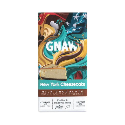 Gnaw | New York Cheesecake Milk Chocolate Bar | 80g