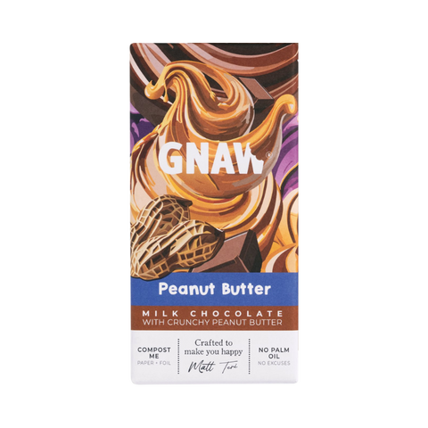 Gnaw | Peanut Butter Milk Chocolate Bar | 80g