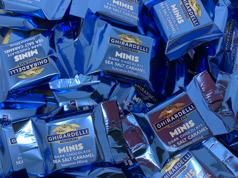 Mini Ghirardelli Salted Caramel Dark Chocolate Square