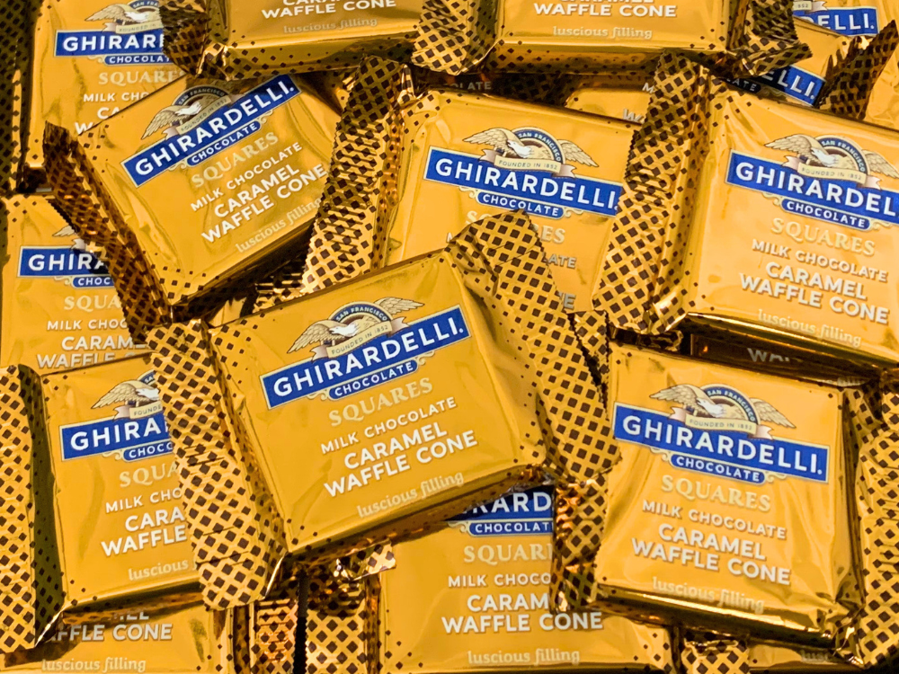 NEW Ghirardelli Caramel Waffle Cone Milk Chocolate Square | 15g ...