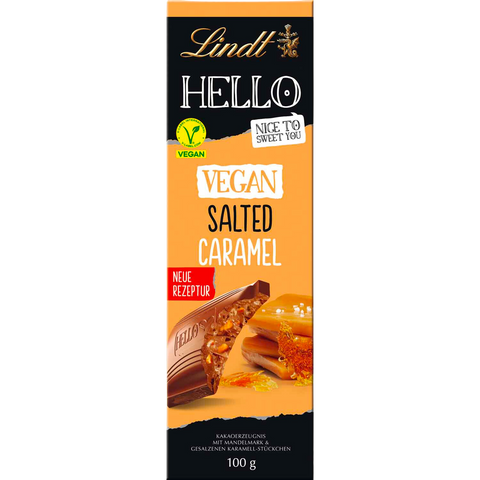 Lindt VEGAN Salted Caramel Milk Chocolate Bar | 100g