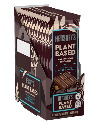 Hersheys | Plant Based Vegan Almond & Sea Salt Bars | 1 Box (12x 43g)
