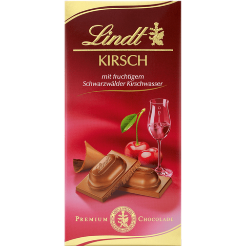 Lindt | Kirsch Milk Chocolate | 100g Bar| Best Before End Jan 26