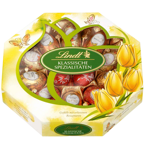 Lindt Easter Eggs Gift Box | 5 varieties | 12 eggs | 216g