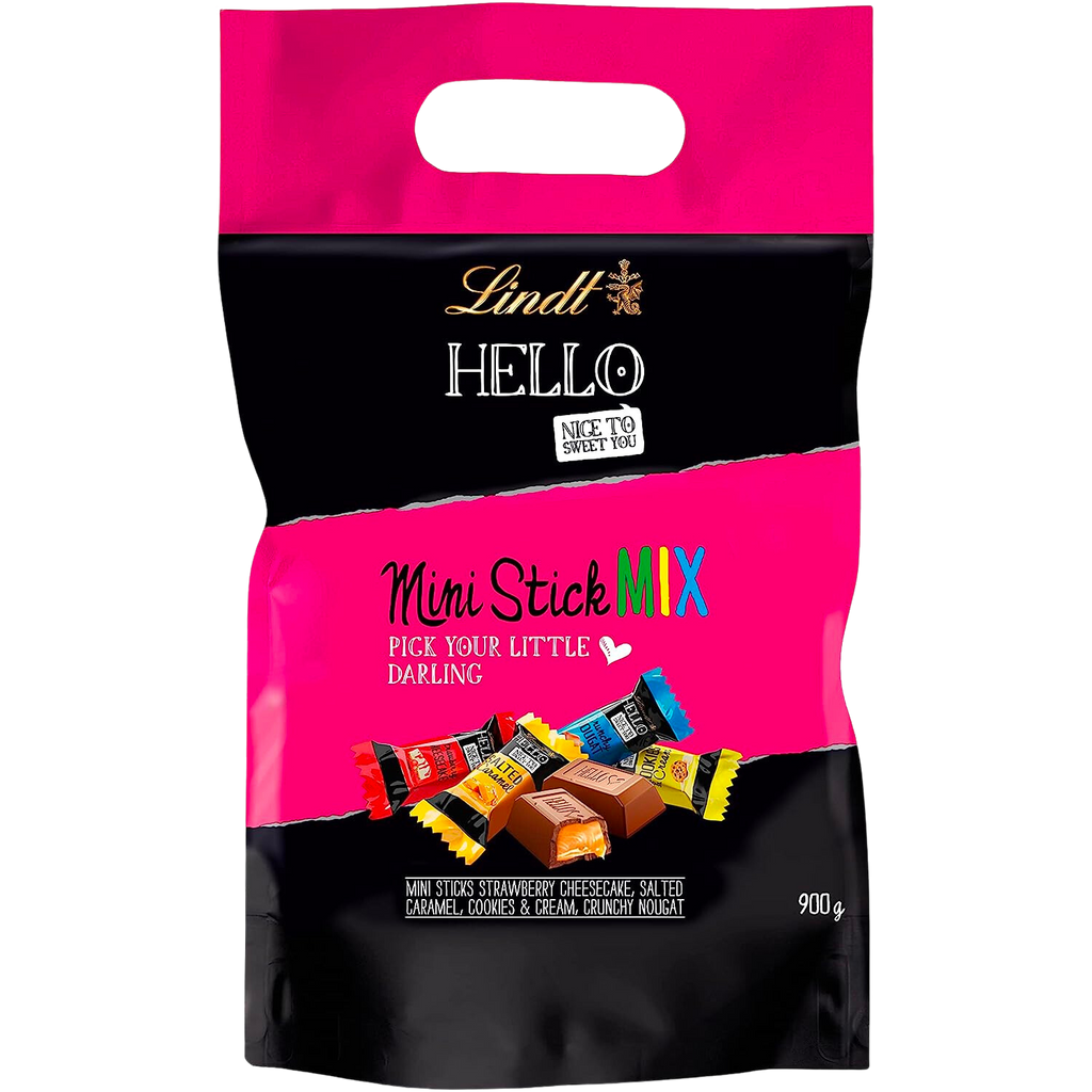 Lindt Hello Milk Chocolate Mix 4 Varieties 900g Bag Chocolate Emporium 8182