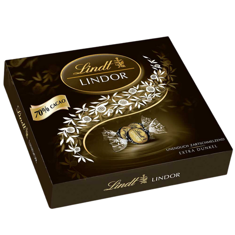 Lindt Lindor 70% Dark Chocolate Gift Box (186g)