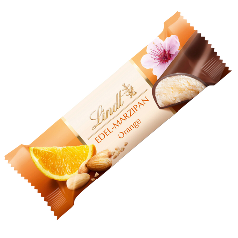 Lindt Orange Marzipan Milk Chocolate Bar (50g) BB End May 24