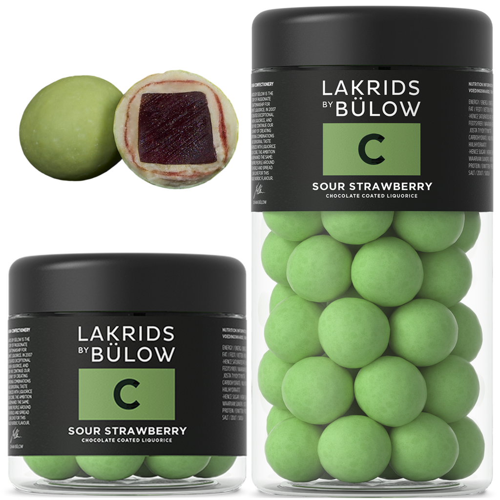 Lakrids By Bulow | Sour Strawberry | White Chocolate Covered Liquorice ...