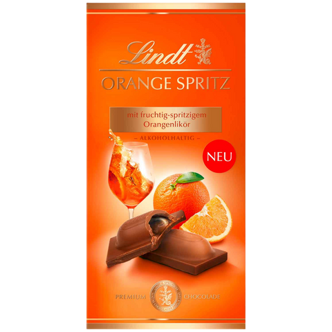 Lindt | Orange Spritz Milk Chocolate | 100g Liqueur Bar | Aperol | BB End Oct 26