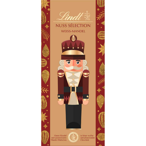 Lindt Christmas Bar | Roasted Almonds White Chocolate | 150g | BB End July 25