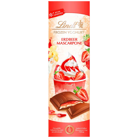 Lindt Yoghurt | Strawberry Mascarpone Milk Chocolate Bar | 100g
