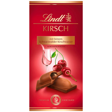 Lindt | Kirsch Milk Chocolate | 100g Bar | BB End Jan 27