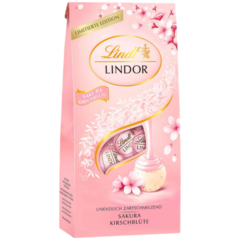 Lindt Lindor | Sakura Cherry Blossom White Chocolate | 137g Bag