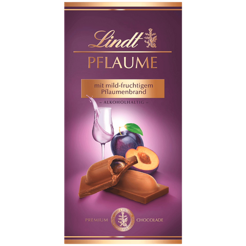 Lindt | Plum Liqueur Milk Chocolate | 100g Bar
