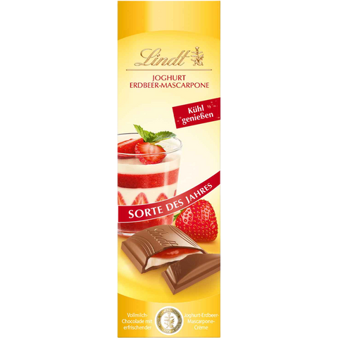 Lindt | Yoghurt Strawberry Mascarpone Milk Chocolate Bar | 100g | BB End Dec 25