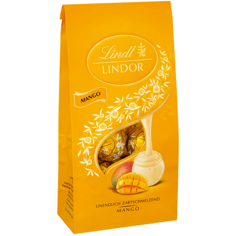 Mangoes & Cream White Chocolate Lindt Lindor | 137g Bag