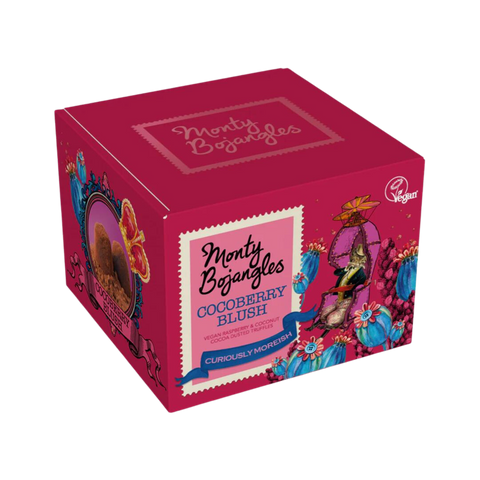 Monty Bojangles | Vegan Cocoberry Blush Chocolate Truffles | 100g Box | BB End Jan 26