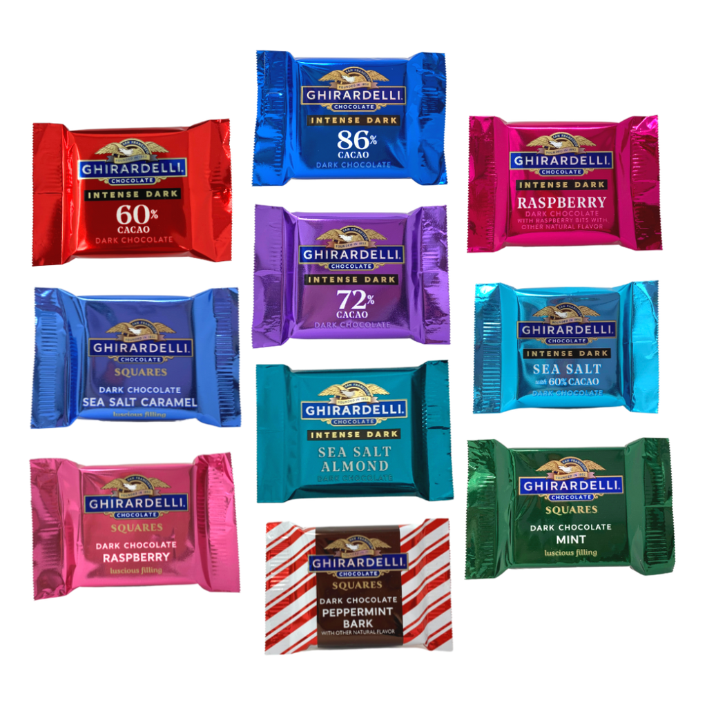 Ghirardelli Dark Chocolate Squares Collection (10 varieties