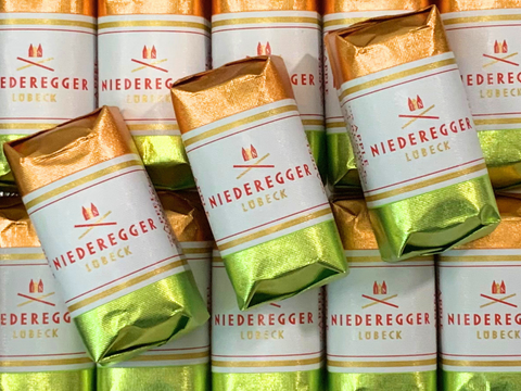 Niederegger | Apple Crumble Dark Chocolate Marzipan | 12g