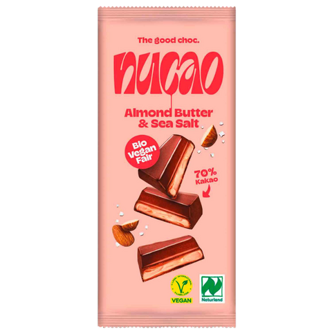 Nucoa | Organic Vegan Almond Butter & Sea Salt | 125g Bar